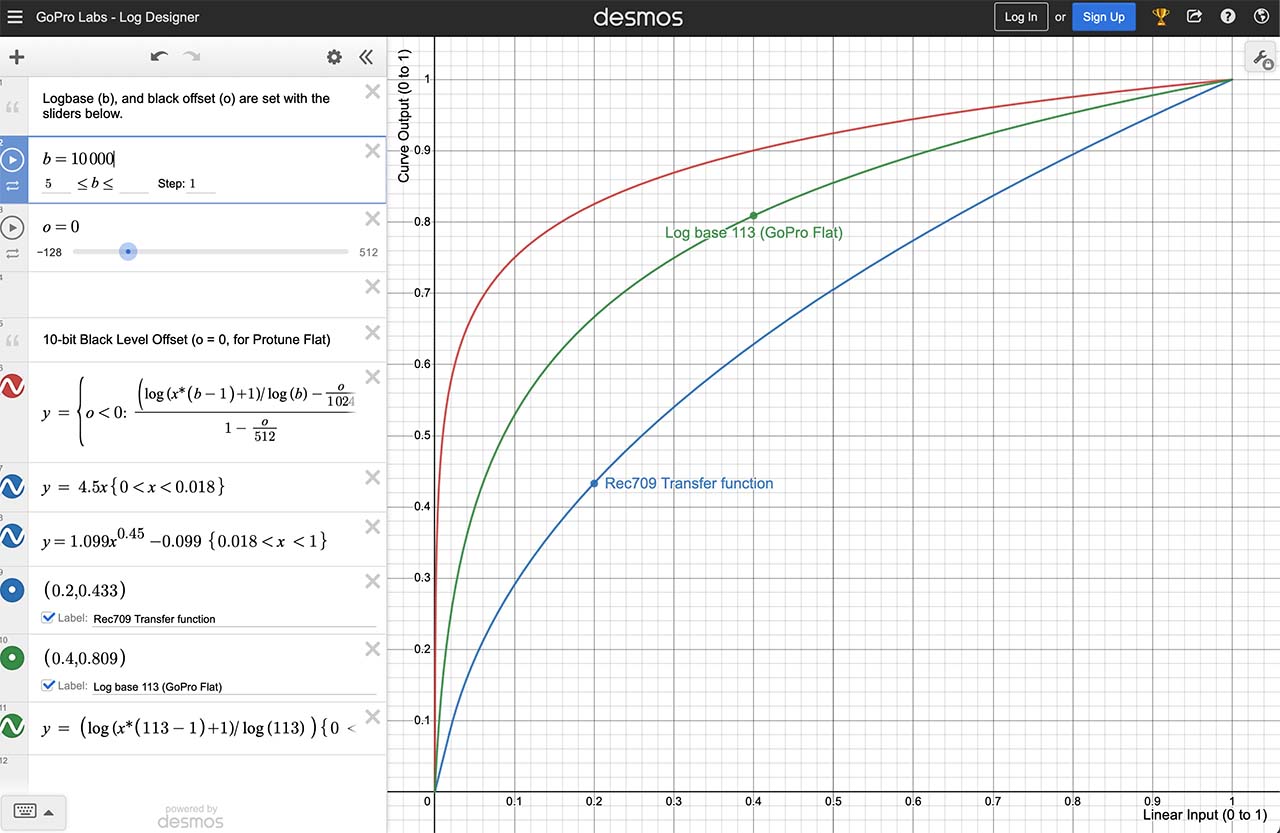 GoPro_Log_curve_designer